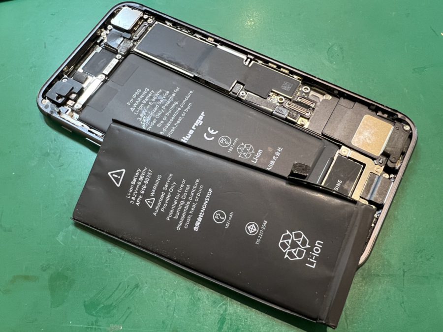 何度も電源が落ちてしまうiPhone8(アイフォン)のバッテリー交換修理ならスマホ修理工房水戸オーパ店へ！！