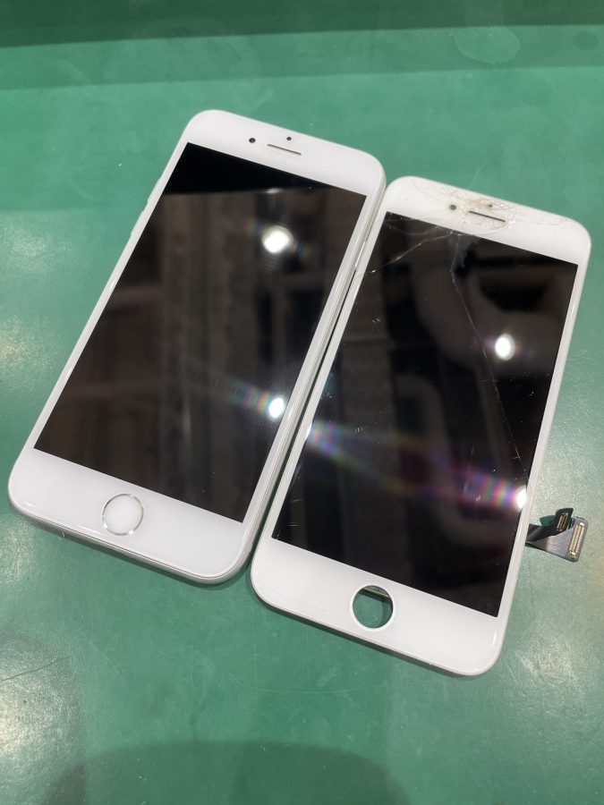 iPhone8(アイフォン)の画面割れで困っている方は、一度「スマホ修理工房池袋P’パルコ店」へ！