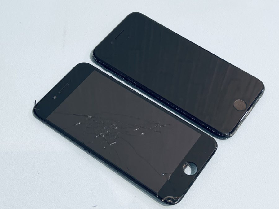 落として割れてしまったiPhone7(アイフォン)画面交換修理はスマホ修理工房水戸オーパ店にお任せ！！即日で対応致します！