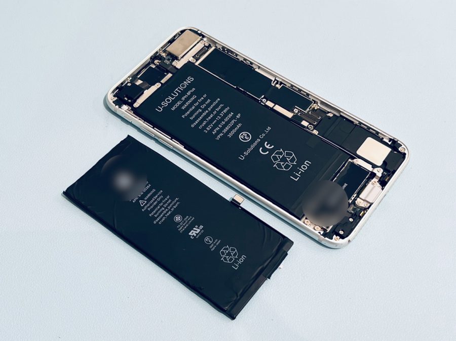 充電の減りが早いiPhone8Plus(アイフォン)のバッテリー交換ならスマホ修理工房水戸オーパ店にお任せください！