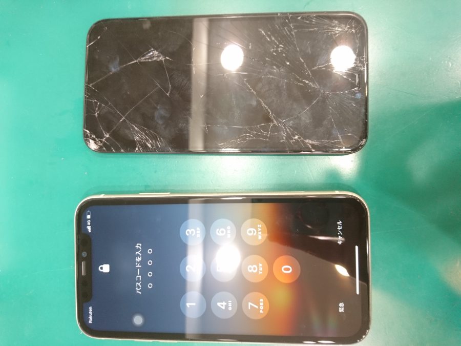 【画面割れ修理】iPhone11(アイフォン11)落として画面が割れてしまった【スマホ修理工房 テラスモール湘南店】