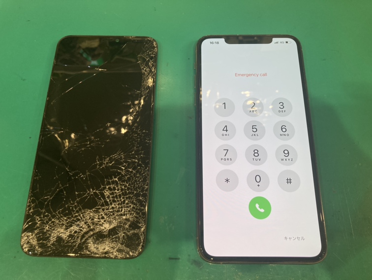 iPhone11ProMax(アイフォン)の画面割れ修理も、スマホ修理工房新宿PePe店なら最短30分！