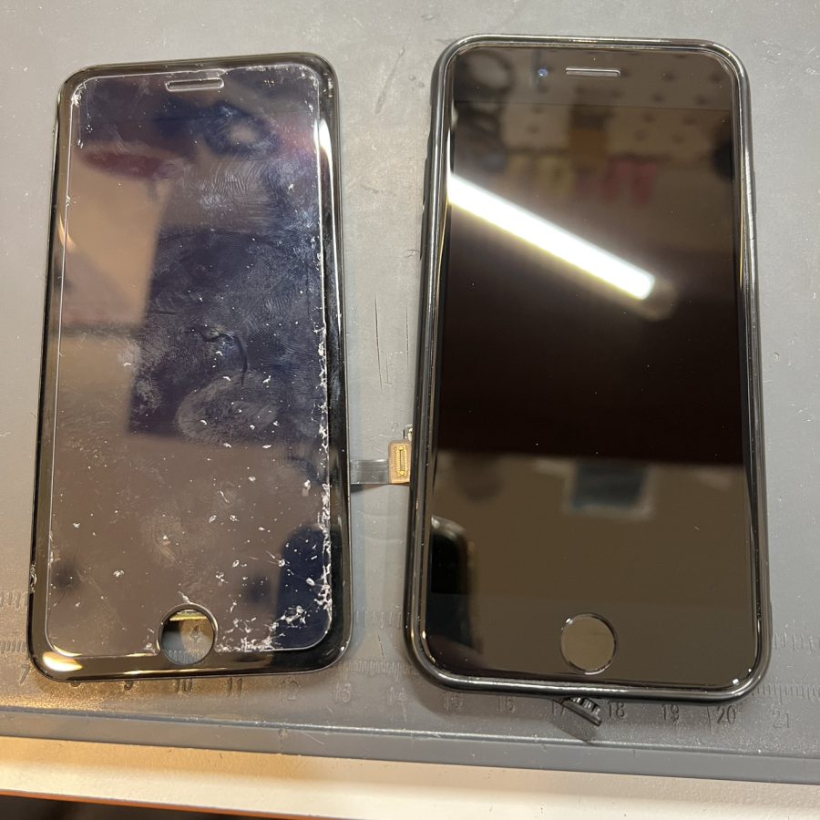 画面が映らなくなってしまったiPhoneSE第2世代（アイフォン）の画面修理をおこないました！