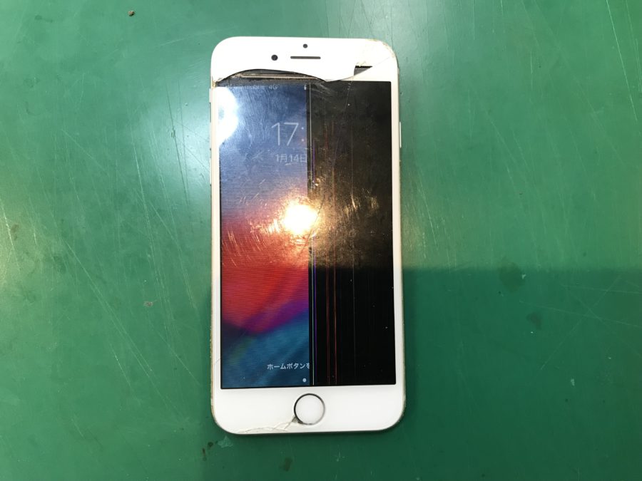 液晶破損＋バッテリー膨張　iPhone6s 即日修理　【スマホ修理工房　浦和パルコ店】