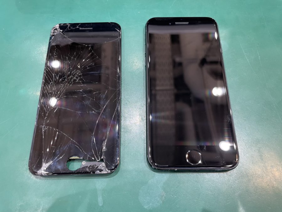 画面がバキバキに割れているiPhone7(アイフォン7)の画面交換をさせていただきました！【スマホ修理工房池袋P‘パルコ店】