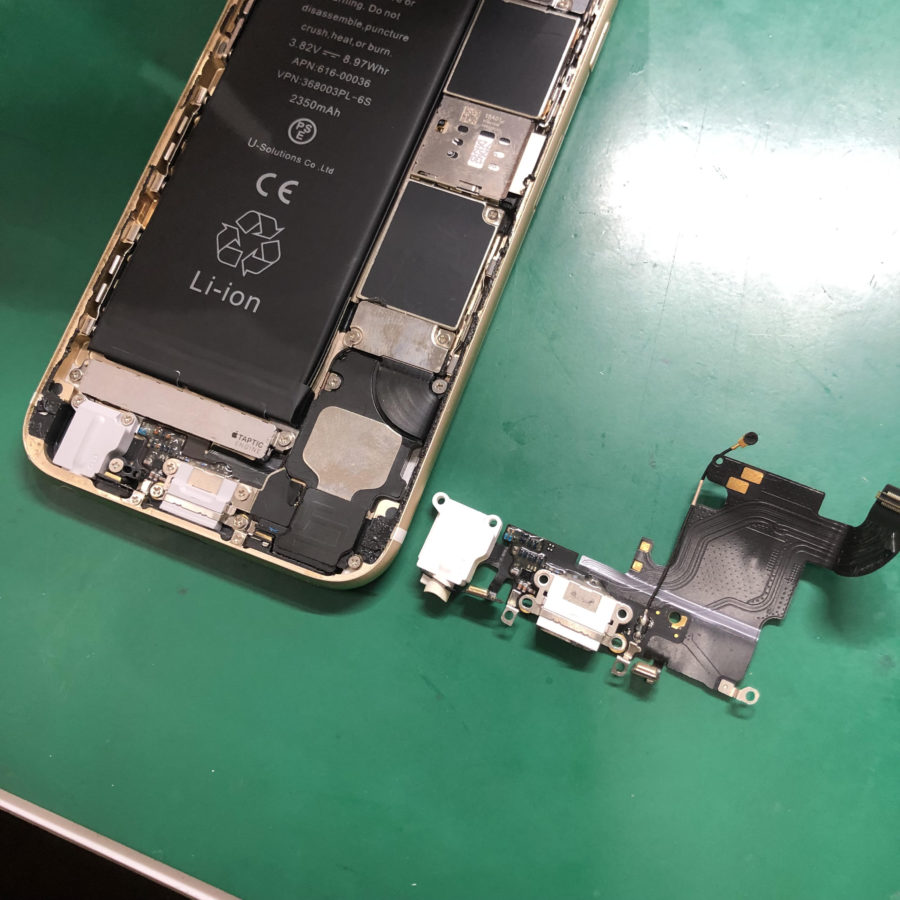 充電ができなくなったiPhone6s（アイフォン6s）、最短即日・データそのままで修理対応OKです♪【池袋P'パルコ本店】
