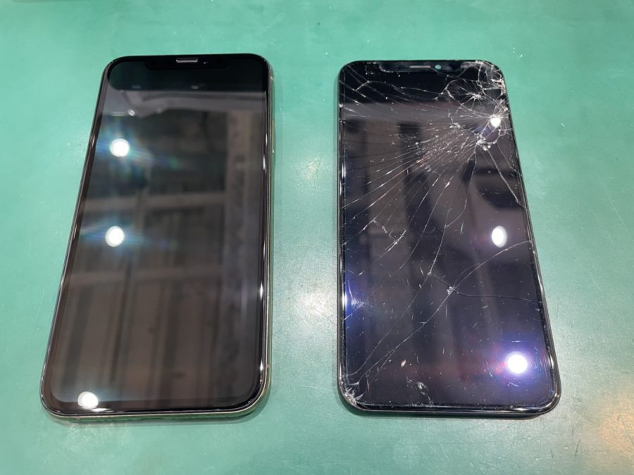 iPhoneXS(アイフォンXS)のガラス割れ交換は【スマホ修理工房池袋P‘パルコ店で即日、データそのままで修理できます！