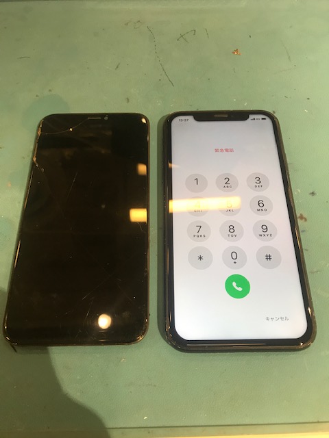 ガラス割れしたiPhoneXR（アイフォン）の液晶画面交換修理なら、スマホ修理工房渋谷店で即日でできちゃう！