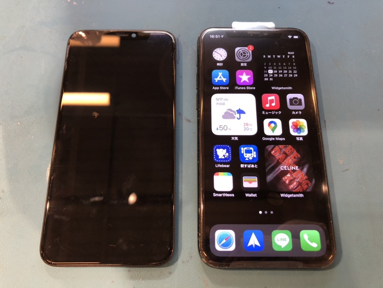 スマホ修理工房渋谷店なら、最短15分でiPhone11Pro（アイフォン）の画面交換修理が可能です！