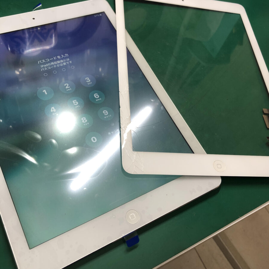 iPad Air 第1世代のガラス割れ交換！最短即日・データそのままで修理対応可能です♪【スマホ修理工房池袋P’パルコ店】