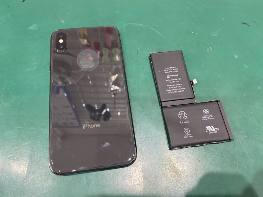iPhoneX（アイフォン）バッテリーの持ちが悪いなどの症状は夏場さらに悪くなります。
