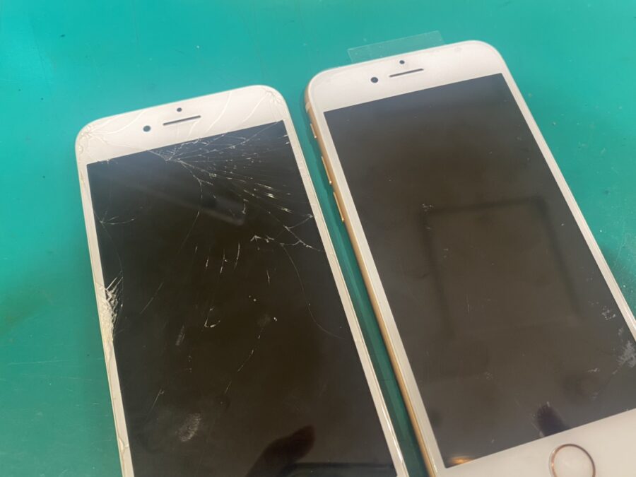 駅で落として割れてしまったiPhone8(アイフォン8)を即修理！【スマホ修理工房新宿ペペ店】