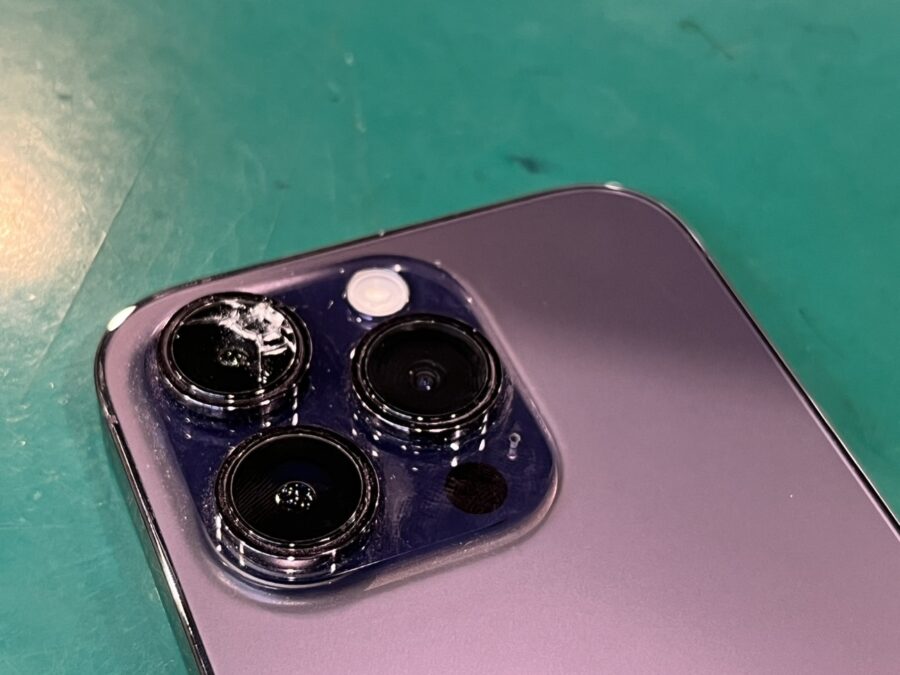 iPhone14Pro(アイフォン)のカメラレンズ割れ修理、スマホ修理工房ペリエ千葉店で開始しました！