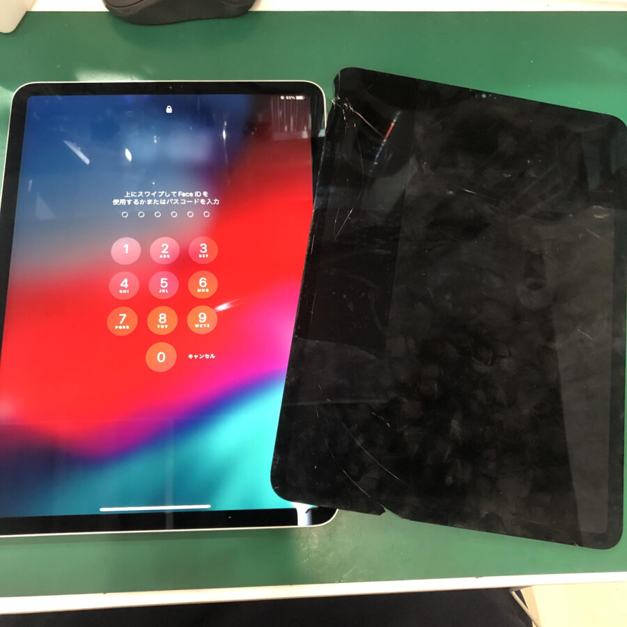 画面が割れてしまったiPad Pro 11インチ 2018年モデル（アイパッドプロ11）【スマホ修理工房　池袋P'パルコ本店】