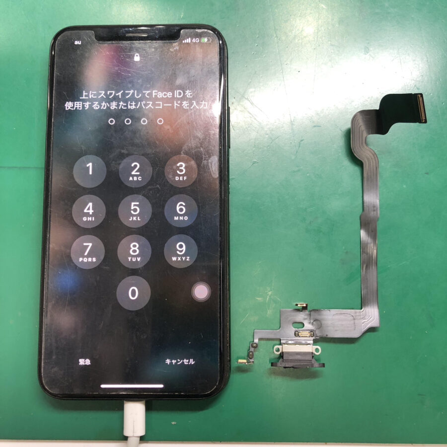 充電ができなくなったiPhone X（アイフォンX）のドックコネクタ交換！最短即日・データそのままで修理対応可能です♪