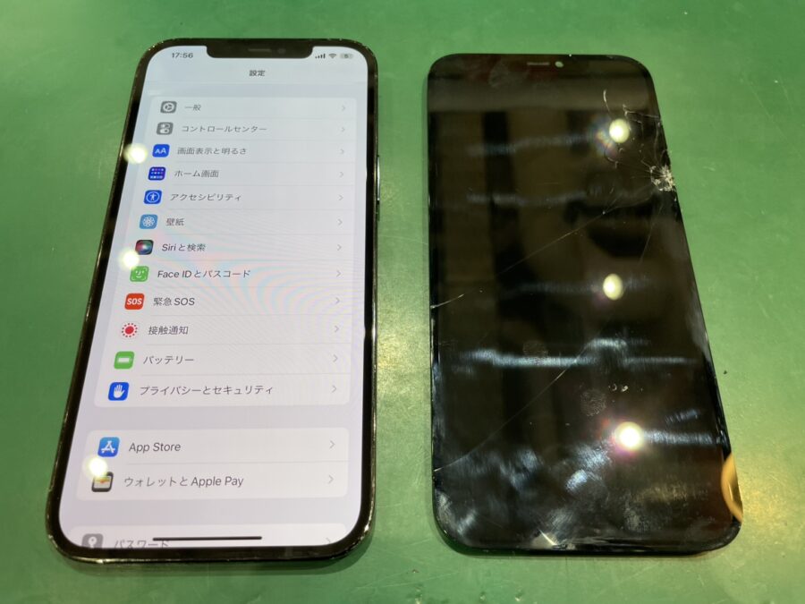 画面が割れてしまったiPhone12ProMax（アイフォン12ProMax）でも、画面交換で元通りに！