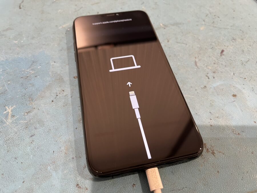 スマホ修理工房渋谷店は、リンゴループになったiPhone11（アイフォン）のデータを救いたい。