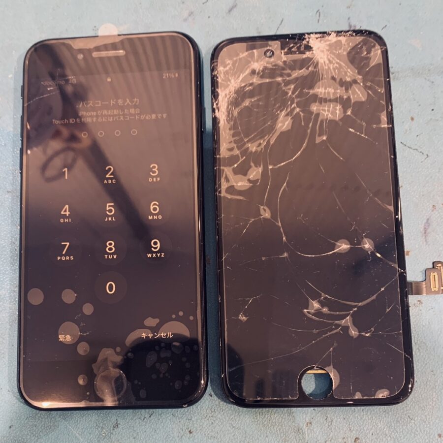 iPhone8（アイフォン8）のガラス割れ・液晶破損修理ならデータそのまま、即日修理の「スマホ修理工房渋谷店」へ！