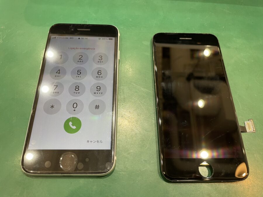 タッチが当然できなくなったiPhoneSE2（アイフォンSE第2世代）でも、画面交換で元通りに！