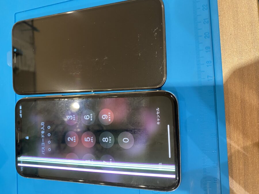 画面に線が入ってしまうiPhoneX(アイフォンテン)画面交換を行いました!【スマホ修理工房仙台PARCO2店】