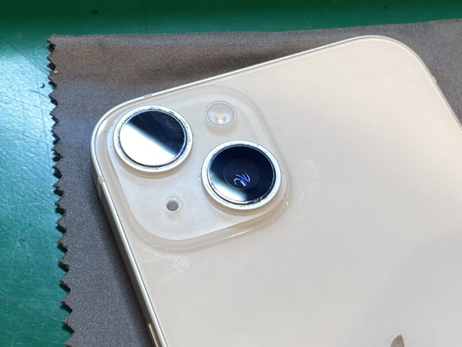 iPhone14（アイフォンフォーティーン）のカメラレンズ割れを30分で即日修理！【スマホ修理工房新宿PePe店】