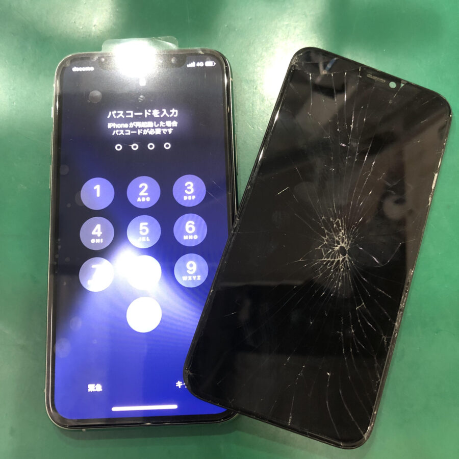 iPhone11Pro（アイフォン11プロ）の画面割れ交換が、データそのまま・最短即日で修理OK♪