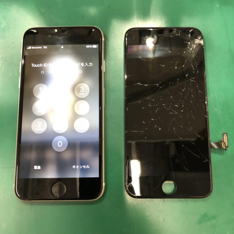 iPhoneSE 第3世代（アイフォンSE3）の画面割れ交換！！データそのままで修理対応できます！【池袋P'パルコ本店】