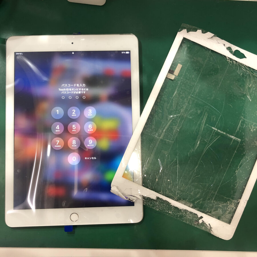 iPad 第5世代（アイパッド5/A1822/A1823）のガラス割れ交換！最短即日・データそのままで修理できます！