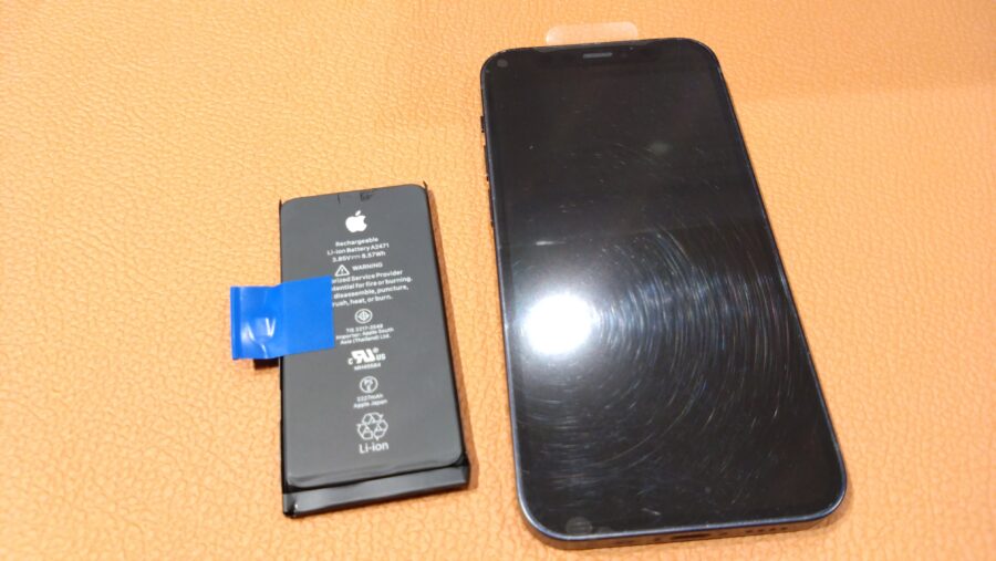 バッテリーの減少が気になるiPhone12mini（アイフォントゥエルブミニ）を修理いたしました
