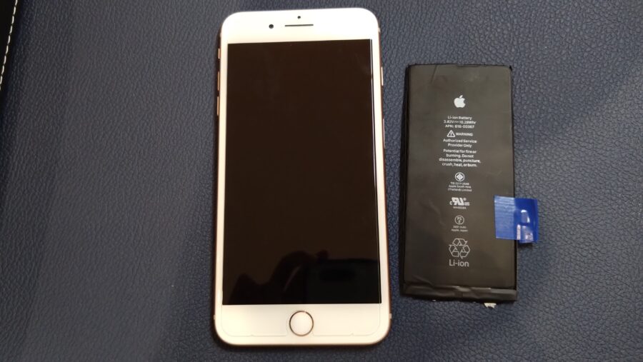 バッテリーの減りが気になるiPhone8plus（アイフォンエイトプラス）を修理させていただきました!