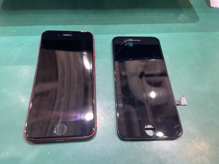 タッチに不具合がが出てしまったiPhoneSE2でも、【スマホ修理工房 池袋P'パルコ本店】で画面交換できます
