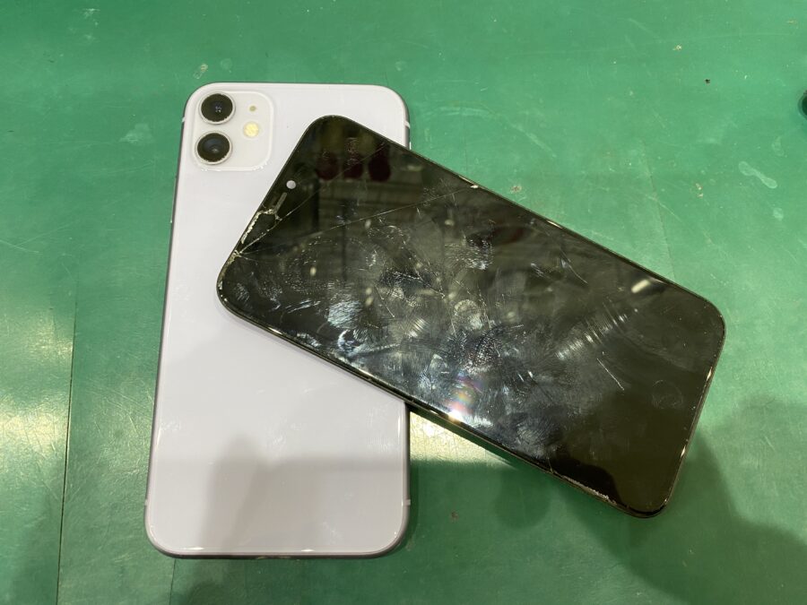 江東区・墨田区エリアでiPhone11(アイフォン)画面のガラスが割れてしまった場合は即日対応の【スマホ修理工房西大島店】へ