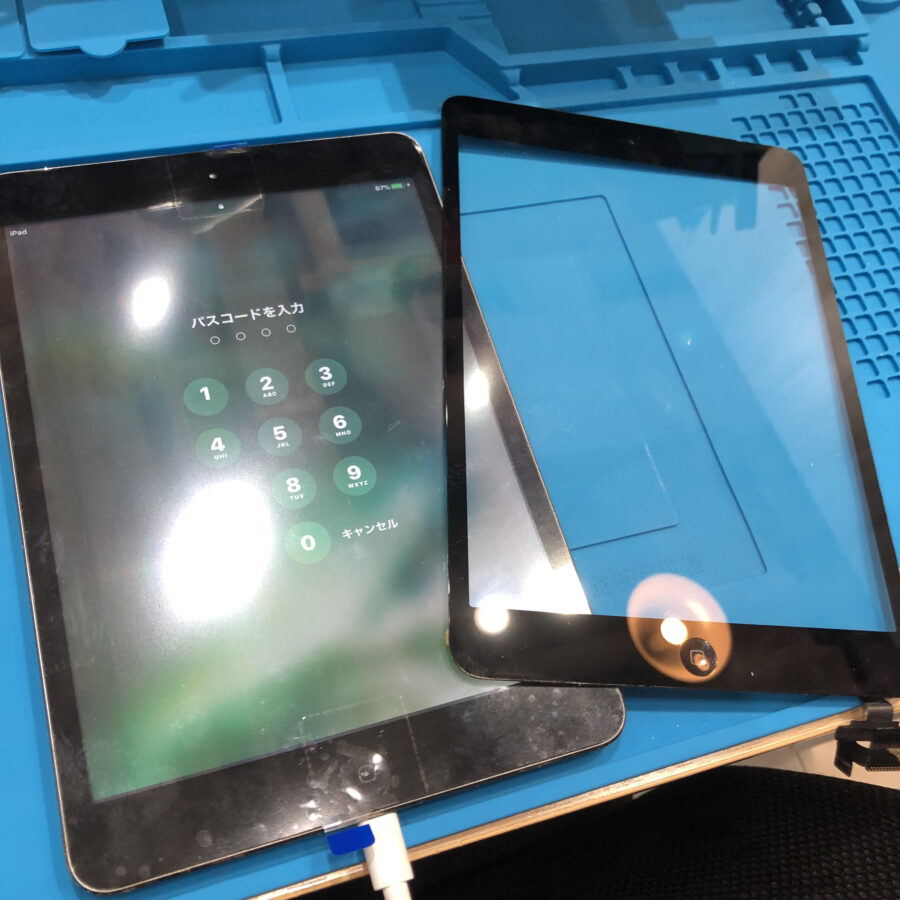 iPad mini 第2世代の画面割れ・液晶破損修理は、即日修理対応の【スマホ修理工房 池袋P'パルコ本店】