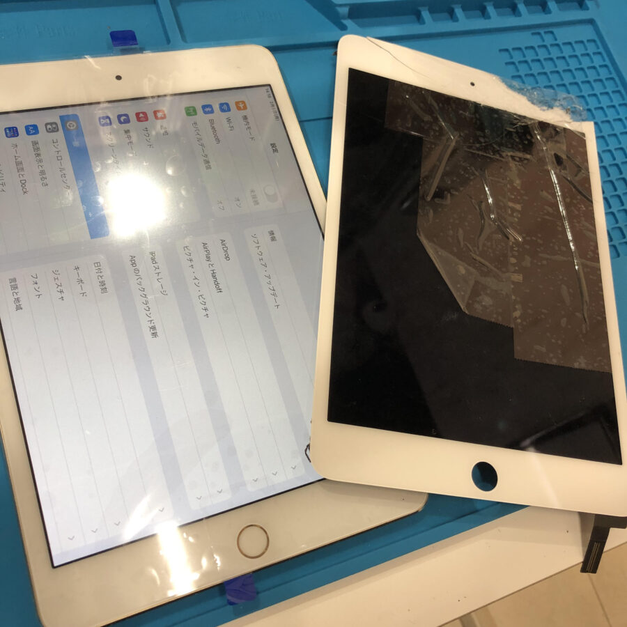 iPad mini 第4世代の画面割れ・液晶破損修理は、即日修理対応の【スマホ修理工房 池袋P'パルコ本店】
