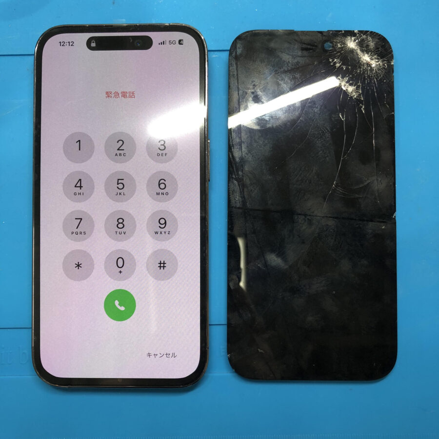 iPhone14Proのフロントパネル交換は、データそのまま・即日修理対応の「スマホ修理工房　池袋P'パルコ本店」