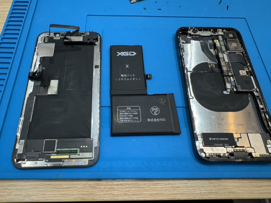 iPhoneXのバッテリー交換は、データそのまま・即日修理対応の「スマホ修理工房　池袋P'パルコ本店」へ