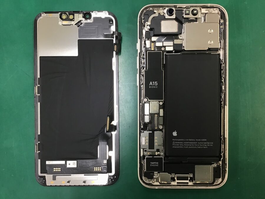 スマホ修理工房王子店/iPhone13のパーツ交換をいたしました！