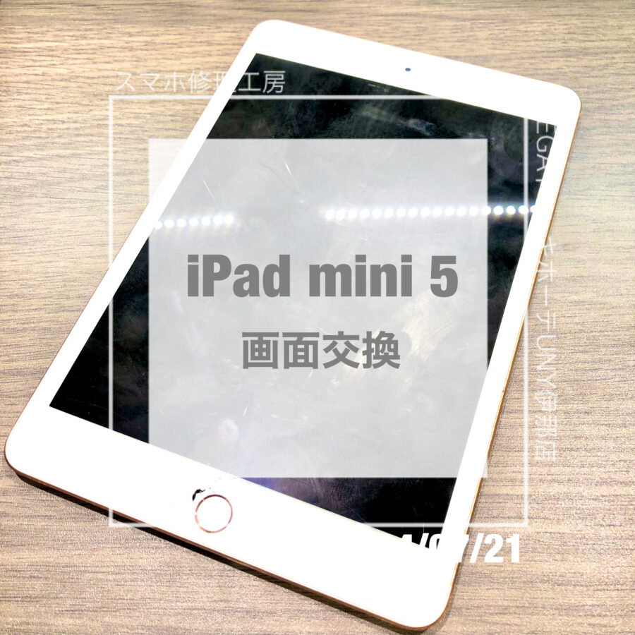 画面が割れてしまったiPad mini 5(アイパッド)！！データそのままで画面交換をさせていただきました！