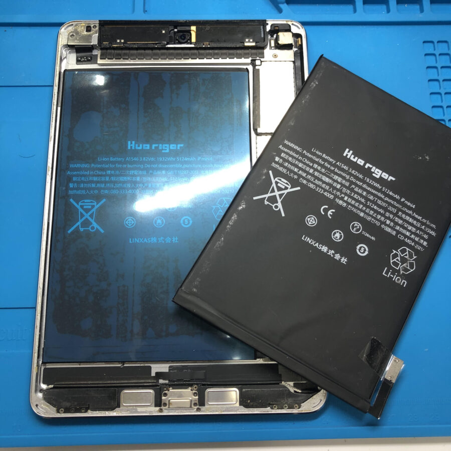 iPad mini4のバッテリー交換は、データそのまま・即日修理対応の【スマホ修理工房 池袋P'パルコ本店】