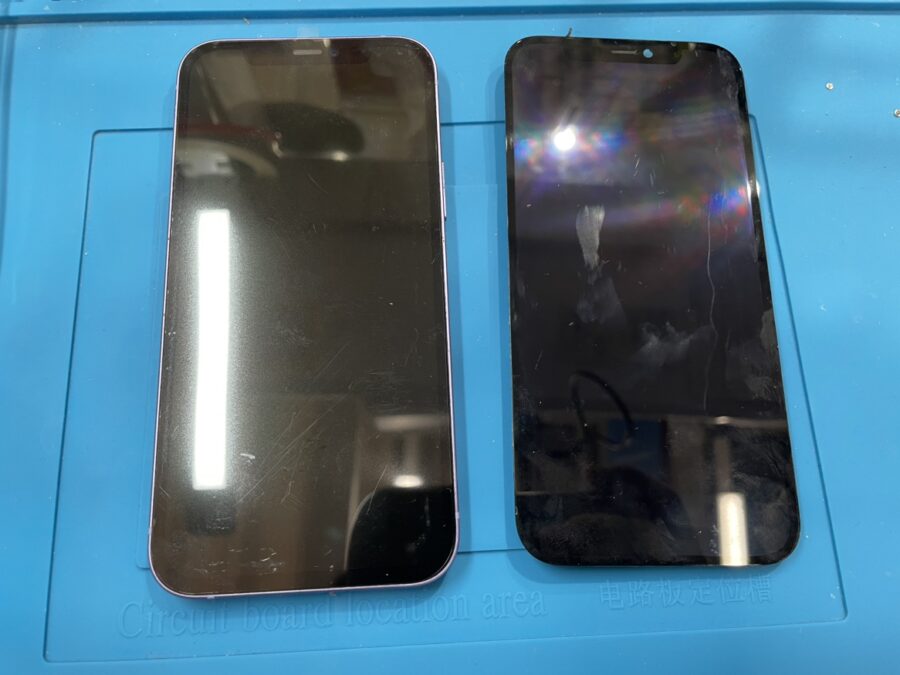 画面が映らない原因は水没かも！iPhone12の画面交換修理をしました！【スマホ修理工房池袋P'パルコ店】