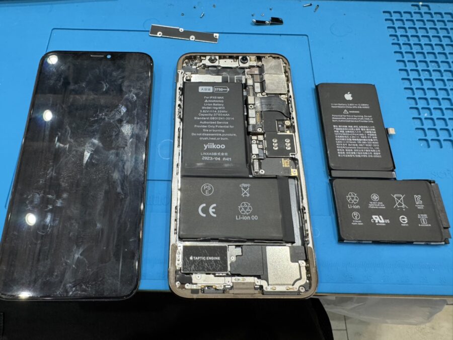 iPhoneXSMaxのバッテリー交換なら即日対応の【スマホ修理工房池袋P'パルコ店】にお任せください！