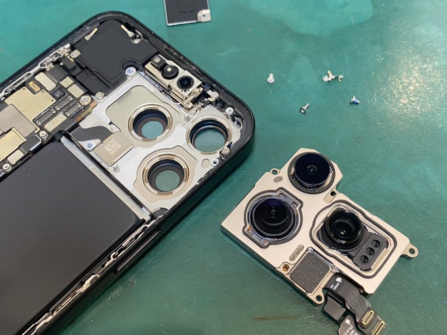iPhone 15ProMax（アイフォン) のカメラが映らない不具合はパーツ交換で直る！