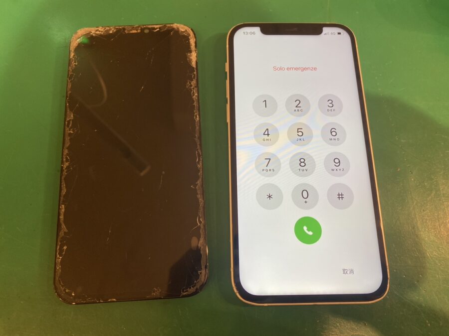 iPhone12（アイフォン）の画面交換修理作業を承りました！最短即日修理なら【スマホ修理工房新宿PePe店】へ！