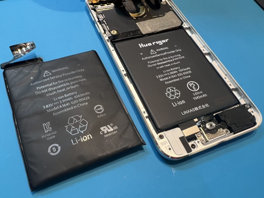バッテリーが膨張して画面が浮いてきてしまった！iPod touch6(アイポッド)のバッテリー交換修理