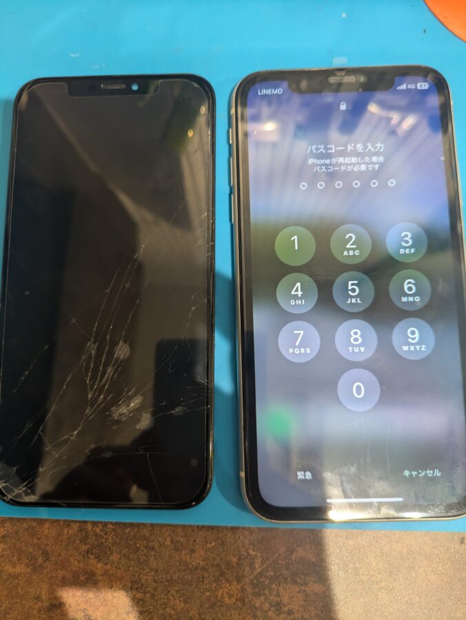 iPhoneXRをぶつけて画面が割れてしまった時はスマホ修理工房渋谷店で修理致します！