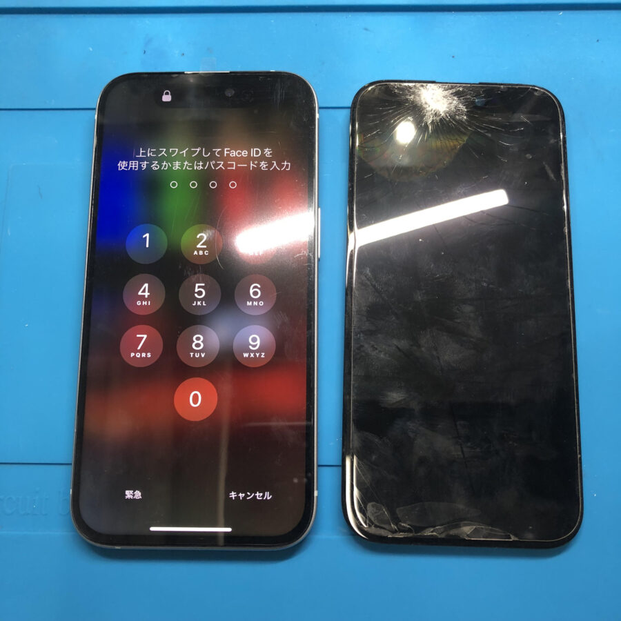 iPhone15 の画面割れ修理は、データそのまま・即日お渡しの「スマホ修理工房　池袋P’パルコ本店」へ！