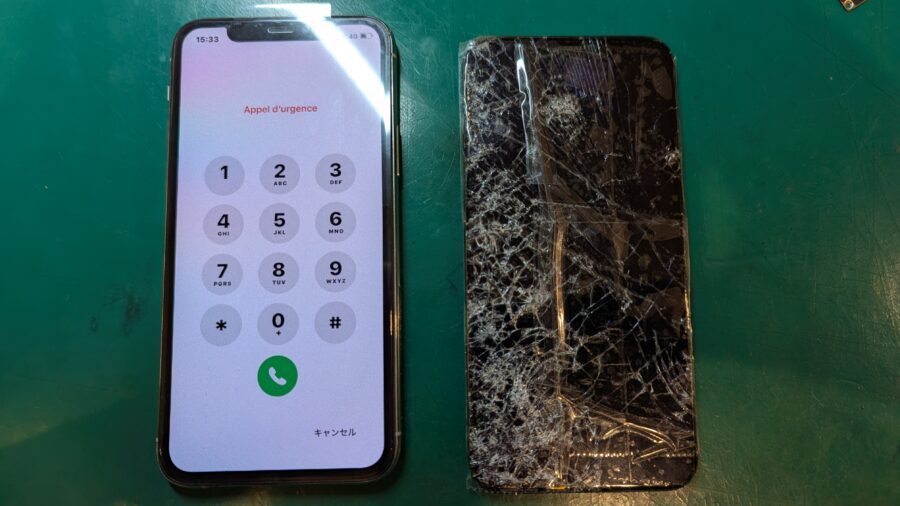 思いっきり割れても！iPhone11Pro（アイフォン）の画面交換なら即日対応の【スマホ修理工房新宿PePe店】にお任せく
