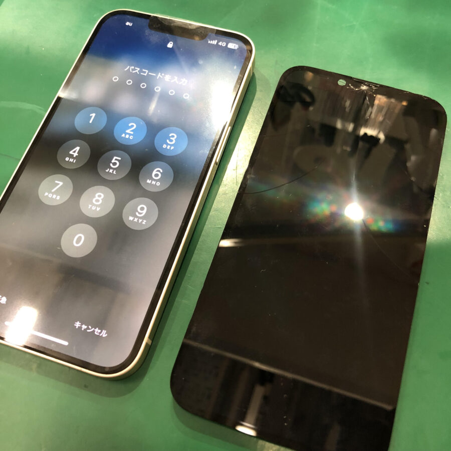 iPhone14  の画面割れ修理(ガラス割れ・液晶破損)は、即日修理対応の「スマホ修理工房池袋P'パルコ本店」へ！