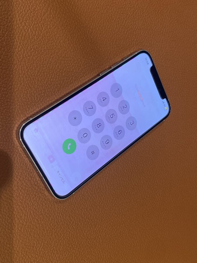 液晶不良が起こっているiPhone12Pro のフロントパネル交換修理を行いました【スマホ修理工房仙台パルコ2店】