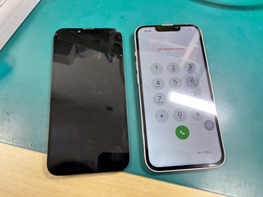 iPhone13（アイフォン）画面ぶつけた！？すぐにお直しします！【スマホ修理工房ココリア多摩センター店】